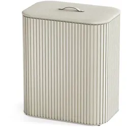 Joseph Joseph - Tota Trio Luxe Wäschetrennkorb 90 l, Bambus ecru - Stilvoller Joseph Joseph Wäschetrennkorb mit 3 Fächern (90 L) und herausnehmbaren Tragetaschen. Der edle Bambuslook und der textilbespannte Deckel sorgen für ein organisiertes Wäschemanagement im Alltag.