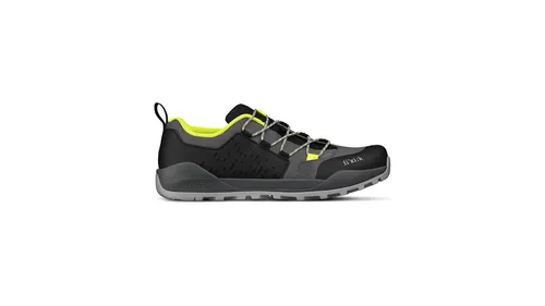 FIZIK MTB-Schuh 'Terra Ergolace X2' - Schwarz/Grau/Gelb, Größe 42 - Robuster FIZIK MTB-Schuh 'Terra Ergolace X2' mit abriebfestem Obermaterial und Vibram-Sohle für optimalen Grip und Stabilität bei jeder Fahrt.