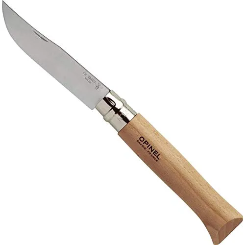 OPINEL Taschenmesser mit 85mm Klinge - Hochwertiges Taschenmesser aus Frankreich, mit ergonomischem Hartholzgriff für komfortable Handhabung und vielseitige Einsatzmöglichkeiten.