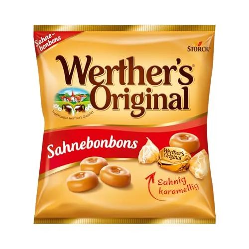 Werthers-Original Karamellbonbons, 245g, 42 Stück - Klassische Sahnebonbons mit feinstem Karamellgeschmack, einzeln verpackt und ideal zum Teilen. Perfekt für süße Momente und genussvolle Pausen.