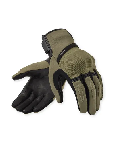 Revit Mosca 2 Motorrad Handschuhe in Schwarz-Grün, Größe L für Männer - Hochwertige Motorradhandschuhe aus wasserabweisendem Ziegenleder mit Stretcheinsätzen für optimalen Komfort und Flexibilität. Ideal für aufregende Fahrten.