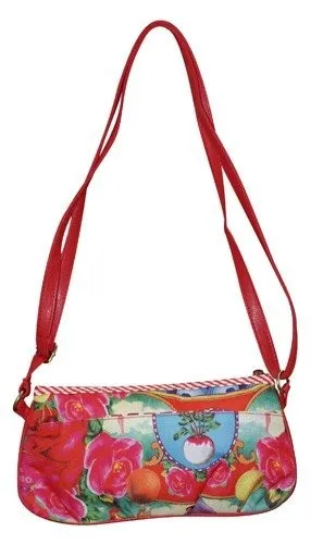 PIP Studio Girly Bag Handtasche Umhängetasche Fruit & Veggie - Bunte Handtasche aus strapazierfähigem Polyester, ideal für den täglichen Gebrauch. Mit ihrem fröhlichen Design ist sie ein echter Hingucker für Damen und perfekt geeignet für Freizeit und Alltag.