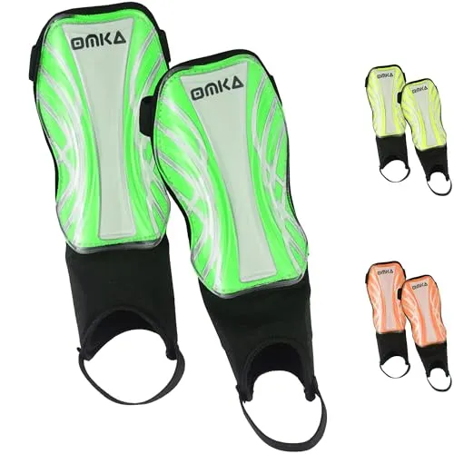 Kinder bis Erwachsene Schienbeinschoner Schienbeinschützer Shin Guard Fußball Knöchelschutz, S, Green