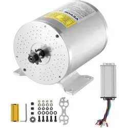 VEVOR 2kW Bürstenloser Gleichstrommotor 48V - Hochleistungs Elektromotor mit 4300 U/min, ideal für effiziente Antriebslösungen. Robuste Bauweise mit 100% reinem Kupferkern und Zwei-Richtungs-Steuerung für maximale Leistung.