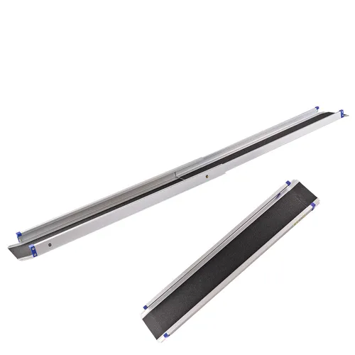 Alu Teleskoprampe DTR150 - Auffahrrampe für Rollstuhl und Fahrrad - Rampen für Rollstühle & Scooter, mit einer Tragkraft von bis zu 150 kg und leichtem Aluminiumdesign, ideal für einfache Mobilität und Zugang.