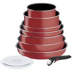 TEFAL L1529402 INGENIO EASY COOK N CLEAN Set 10 Stück - Praktisches Töpfe-Set mit abnehmbarem Griff für vielseitiges Kochen, Braten und Aufbewahren. Ideal für alle Herdarten, inklusive Induktion, und mit langlebiger Antihaftbeschichtung.