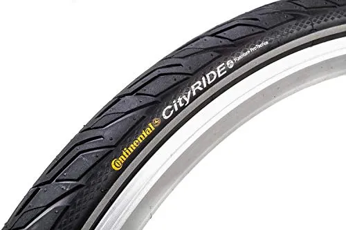 Continental Drahtreifen City Ride II, Black/Black Reflex, One size, 0100708