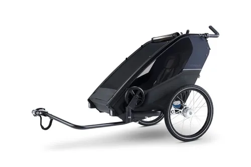 Croozer Kid Lykke Kinderfahrradanhänger für 2 Kinder – Blueberry Blue - Vielseitiger Fahrradanhänger für 1-2 Kinder, schnell faltbar und optimal zu verstauen. Mit AirPad®-Federung für hohen Fahrkomfort und sicherer Kabine. Ideal für unvergessliche Abenteuer!