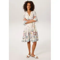 Aniston CASUAL Tunikakleid mit malerischen Blumen bedruckt blau|braun|bunt|gelb|grün|rosa 40 EU