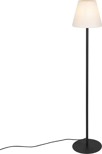 Qazqa Virginia - Moderne AußenStehleuchte - Pfostenlichter für den Außenbereich, dimmbar und elegant in Schwarz, ideal für stilvolle Außenbeleuchtung.