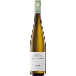 Markus Molitor »MM« Riesling feinherb - Exquisiter Riesling von der Mosel, handverlesen und schonend verarbeitet. Ideal für besondere Anlässe, überzeugt durch seine Balance von Frucht und Mineralität.