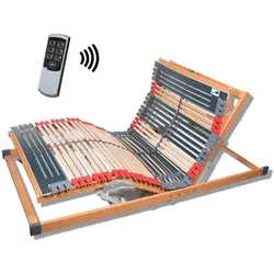 Zonen Lattenrost Rhodos EL elektrisch verstellbar 90 x 220 cm - Erleben Sie höchsten Komfort mit dem 7-Zonen Lattenrost Rhodos EL. Elektrisch verstellbar für individuelle Liegepositionen, ideal zum Entspannen oder Aufstehen. Robuste Konstruktion mit geprüfter Qualität für bis zu 180 kg.