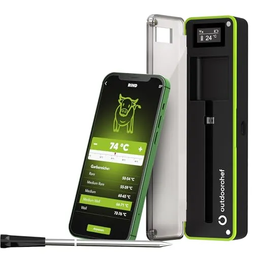 Outdoorchef Easy Check Wireless Grillthermometer - Grillzubehör mit kabelloser Technologie für präzise Temperaturkontrolle beim Grillen, ideal für perfekte BBQ-Ergebnisse.