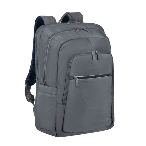 Riva NB Rucksack Alpendorf Eco 17,3" grau 7569 - TASCHEN & COVER - Nachhaltiger Rucksack aus umweltfreundlichen Materialien, ideal für Schule und Freizeit mit Platz für Laptops bis 17,3".