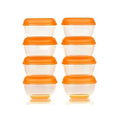 Vital Baby Gefrierschalen mit Deckel - Mini-Tiefkühldosen für praktische Portionierung - Praktische Gefrierschalen mit Deckel für kleine Portionen, ideal für Kräuter oder Hefe. Der extra weiche Boden ermöglicht ein müheloses Entnehmen gefrorener Lebensmittel. Spülmaschinenfest und vielseitig einsetzbar!