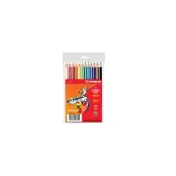 Stabilo Trio dick Swano 203/12-01 Buntstifte, 12 Stück - Ergonomische Jumbo-Buntstifte in dreikantiger Form für Kinder, mit intensiven Farben – perfekt für Kindergarten und Schule.