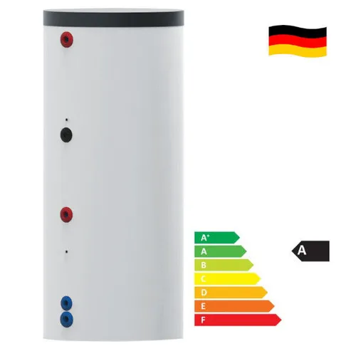 Warmwasserspeicher 150 Liter mit 1 WT Heizung - EEK A - Kompakter Warmwasserspeicher mit 150 Litern Kapazität und analoger Anzeige, ideal für Innenräume. Optimale Energieeffizienzklasse A sorgt für niedrige Betriebskosten.