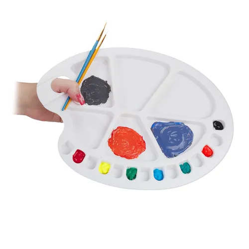 Mischpalette Malpalette Kunststoffmischpalette Farbenpalette Malerpalette 2 x