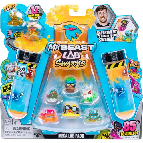 Moose Mr Beast Lab Swarms (MS24748) - Puppen & Spielzeugfiguren, interaktive Spielzeugfigur mit einzigartigen Sammelfunktionen für kreative Abenteuer