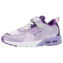 Kangaroos Sneakers "KX-Luft EV" in Lila, Größe 34 - Bequeme Kindersneakers von Kangaroos in Lila mit atmungsaktivem Obermaterial. Ideal für aktive Kids, einfaches Anziehen durch Schnürung und Klettverschluss.
