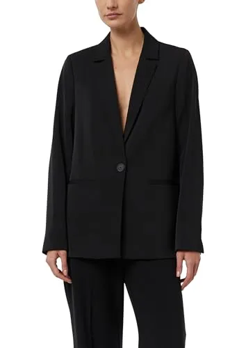 Comma Fließender Oversize-Blazer - Eleganter Oversize-Blazer aus hochwertiger Webware, ideal für besondere Anlässe und das Berufsleben. Locker fließende Passform mit Reverskragen und Knopfverschluss für einen modischen Look.