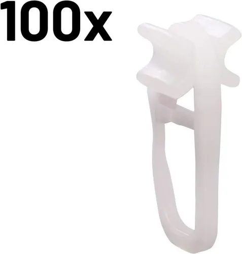 Deco-Raum Gardinengleiter X-Gleiter, mit Faltenlegehaken für Gardinenschienen, (100-St), für 6mm Innenlaufschienen Laufschienen Schlaufengleiter