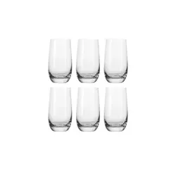 Leonardo Becher-Set Tivoli, 6-teilig, Klar, Glas - Gläser-Set aus robustem TEQTON®-Glas, ideal für jeden Anlass. Perfekt zum Servieren von Getränken wie Wasser oder Saft mit einem Fassungsvermögen von 390 ml pro Glas.
