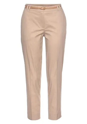 VIVANCE Damen Chinohose - Damen-Hosen: Lässige 7/8 Chinohose mit kleinem Beinschlitz und hohem Tragekomfort, ideal für Freizeit und Alltag.