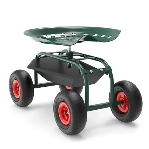 Rollsitz Werkstattwagen - bis 150kg belastbar - Schubkarren für Werkstatt und Garten, max. Traglast 150 kg, komfortabler Arbeitssitz mit robuster Stahlkonstruktion für optimale Mobilität und Unterstützung.