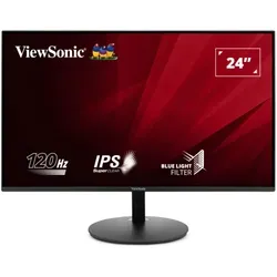 ViewSonic VA24E1H 24 Zoll Office Monitor - IPS-Panel mit Full HD 1080p, 120Hz für flüssige Bilddarstellung und ideal für Büroarbeiten oder Multimedia.