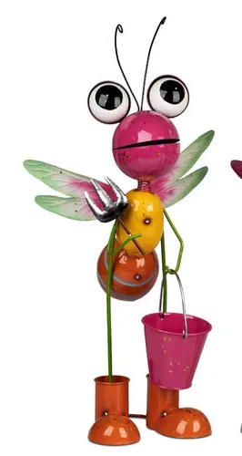formano Dekofigur Colorful - Libelle - Gartenfiguren & Skulpturen, mehrfarbige Libelle mit einer Höhe von 58 cm, ideal für die Verschönerung Ihres Gartens.