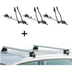 Fahrradträger Set für Mitsubishi Outlander III - 3x SAGITTAR + CRV120A - Fahrradträger Set für Mitsubishi Outlander III ab 2013: Ideal für den sicheren Transport von bis zu 3 Fahrrädern, einfach zu montieren und passend für alle Fahrradtypen.