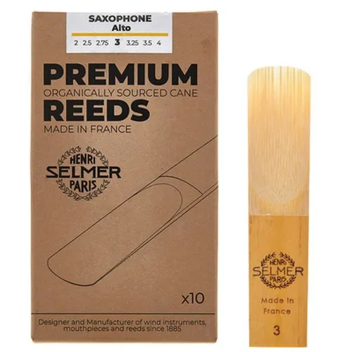 Selmer Premium Alto Saxophone 3.0 - Instrumentenzubehör für Altsaxophon; biologisch angebautes Holz für warmen Klang und hohe Stabilität; umweltfreundliche Verpackung und kompostierbarer Blatthalter; 10 Stück pro Packung