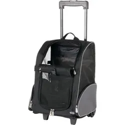 Trixie Trolley für Hunde und Katzen - Hundeboxen: Praktischer Trolley und Rucksack in einem, ideal für Reisen mit Ihrem Haustier. Mit gepolstertem Boden, Netzfenstern für Belüftung und zusätzlichem Stauraum.