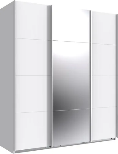 WIMEX Schwebetürenschrank "Norderstedt", 180cm - Kleiderschrank mit Spiegel, inkl. 2 Stoffboxen und 2 zusätzlichen Einlegeböden, ideal für optimalen Stauraum und modernes Design. Made in Germany.