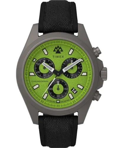 Timex Watch TW2V96400 - Expedition North Field Chronograph - Armbanduhren für Herren mit Kalenderfunktion, Stoppuhr und 10 bar Wasserdichtigkeit. Hochwertiges Silikonarmband und stilvolles Design in grau und grün.