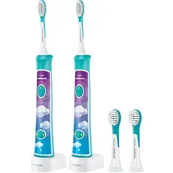 Philips Sonicare For Kids HX6322/04 - Elektrische Schallzahnbürste für Kinder mit Bluetooth - Elektrische Zahnbürste für Kinder, bietet gründliche Plaque-Entfernung und gesündere Zähne durch sanfte Vibrationen. Mit Bluetooth für spielerisches Zähneputzen.