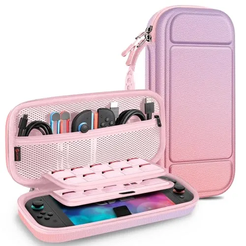 FINTIE Tasche für Nintendo Switch 2(2025) - Tragetasche Aufbewahrungstasche Hülle Case mit Spielkartenhaltern und Innentasche für Nintendo Switch 2 Konsole und Zubehör, Fantasie Ombre
