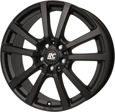 RC-Design RC25 Alufelgen 8.5x19" ET50 - Hochwertige Doppelspeichen-Felgen in glänzend schwarz-poliert, ideal für sportliche Fahrzeuge. Maximale Traglast von 1100 kg für hohe Stabilität und Sicherheit.