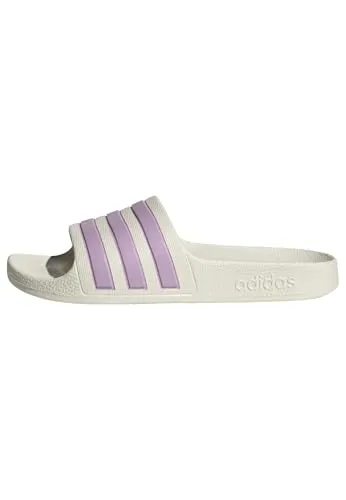 adidas Unisex Kinder Adilette Aqua Slides Kids - Off White/Bliss Lilac, 38 EU - Bequeme Slip-On-Sandalen mit weichem Cloudfoam Fußbett für ultimativen Komfort. Ideal für den Sommer, leicht und perfekt für den täglichen Gebrauch.
