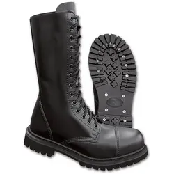 Brandit Phantom 14 Eyelet Boots - Schwarze Wanderschuhe, Größe 9 - Robuste Wanderschuhe mit Stahlkappe, geschraubter und genähter Sohle für optimalen Halt und Langlebigkeit, ideal für Outdoor-Abenteuer.