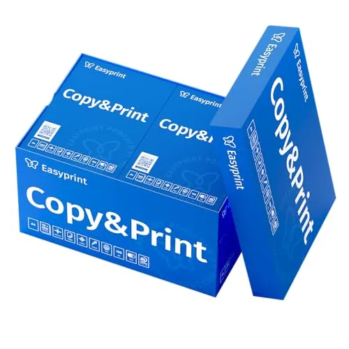 Easyprint Kopierpapier A4 Premium Hochweiß 5000 Blatt - Laserpapier mit 160 CIE Weißegrad und 94 % Opazität, ideal für hochwertige Druckergebnisse und umweltfreundlich durch PEFC-Zertifikat.