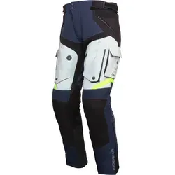 Modeka Motorradhose Panamericana II - Blau/Hellgrau XXL - Motorradhose für Sport und Freizeit, aus pflegeleichtem und atmungsaktivem 100% Polyamid, ideal für Motorradfahrer, mit elastischem Beinabschluss und praktischen Taschen.
