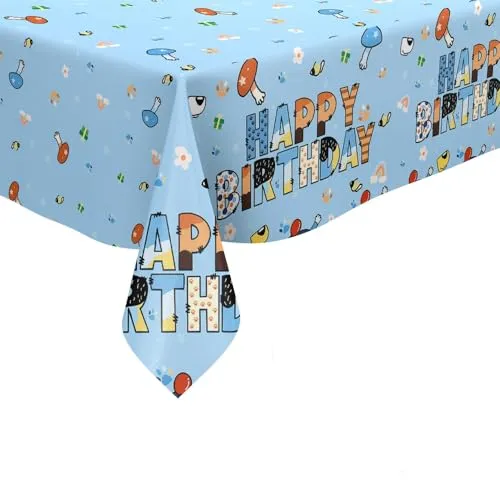 Blue Tischdecken,Blue Party Tablecloth 108 * 180cm Cake Table Decoration Background Disposable Tablecloth für Junge Girls Birthday Party Decoration Accessories