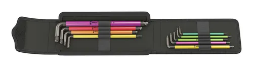 Wera Bicycle Set 4 - 9-teiliges Werkzeugset für Fahrräder - Sonstige Handwerkzeuge - Ergonomische Winkelschlüssel mit Kunststoffummantelung für angenehmes Arbeiten, selbst bei Kälte. Schneller Zugriff durch Farbcodierung und Größenkennzeichnung.