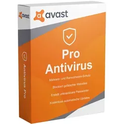 Avast Antivirus Pro 2026 – Upgrade auf Premium Security - Avast Antivirus Pro 2026 bietet umfassenden Schutz für Ihr Gerät. Genießen Sie ein kostenloses Upgrade auf Premium Security mit erweiterten Sicherheitsfunktionen, die Ihr System optimal absichern.
