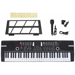 vidaXL 61 Tasten Klavier Elektrisches Keyboard mit Notenständer Kinder, Klaviertastatur, Klaviertastatur für Anfänger, Musikinstrumententastatur