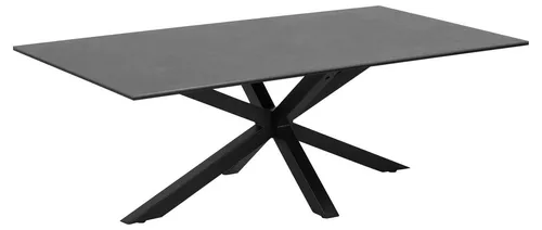Actona Heaven Couchtisch - Eleganter Stahl/Glas Tisch 130x70 cm - Couchtisch aus Glas und schwarzem Metall, ideal für stilvolle Wohnzimmer. Perfekte Ablagefläche für Ihre Getränke und Bücher, vereint Eleganz und Funktionalität.