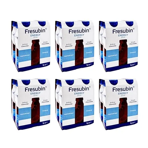 Fresubin Energy Drink Chocolate 24x200ml - Hochkalorische Trinknahrung - Nahrungsergänzungsmittel für erhöhten Energiebedarf, glutenfrei und eiweißreich, ideal für Rekonvaleszenz und allgemeines Wohlbefinden.
