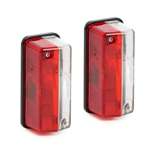 Wiltec 2X Positionsleuchte Set für Anhänger - Beleuchtung für Bootsanhänger mit E-Prüfzeichen, ideal für verschiedene Fahrzeuge und bietet zuverlässige Leistung dank IP67 Schutzart.